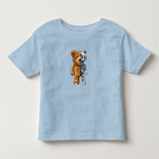 T-shirt Pour Les Tous Petits Half Bear Half Robot (Devant)