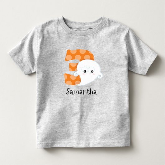 T-shirt Pour Les Tous Petits Halloween 3 Troisième 3ème anniversaire Âge (Devant)