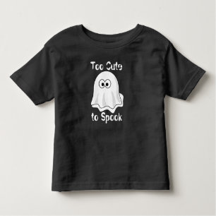 T-shirt Pour Les Tous Petits Halloween fantôme "Trop mignonne pour parler"
