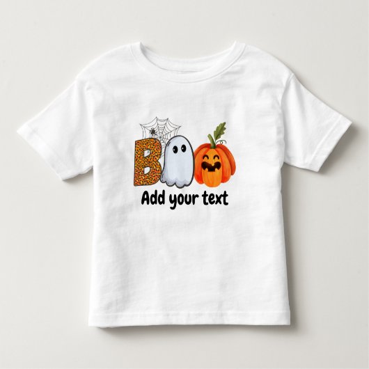T-shirt Pour Les Tous Petits Halloween Funny Boo Personnalisé (Devant)