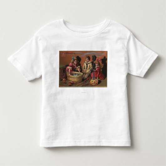 T-shirt Pour Les Tous Petits Halloween GreetingBobbing pour les pommes #2 (Devant)