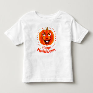 T-shirt Pour Les Tous Petits 🎃 Halloween heureux - Drôle, Effrayant et Citroui