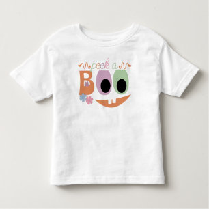 T-shirt Pour Les Tous Petits Halloween Jack-o-lanterne Peek-a-Boo