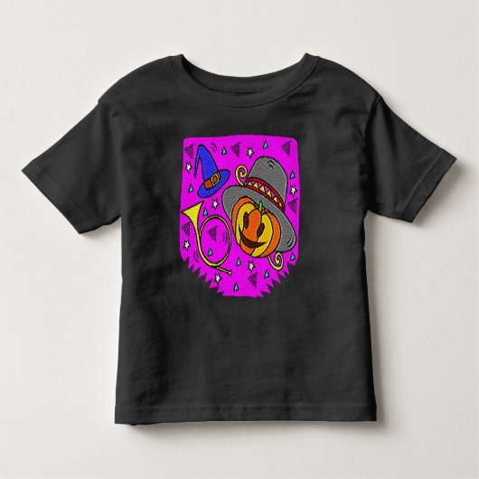 T-shirt Pour Les Tous Petits Halloween Party violet Jack OLantern Bugle (Devant)