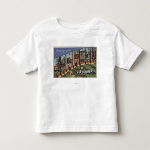 T-shirt Pour Les Tous Petits Hammond, Louisiane - grandes scènes de lettre