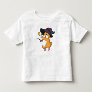 T-shirt Pour Les Tous Petits Hamster as Wizard with Magic mur