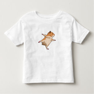 T-shirt Pour Les Tous Petits Hamster au Yoga Stretching Legs