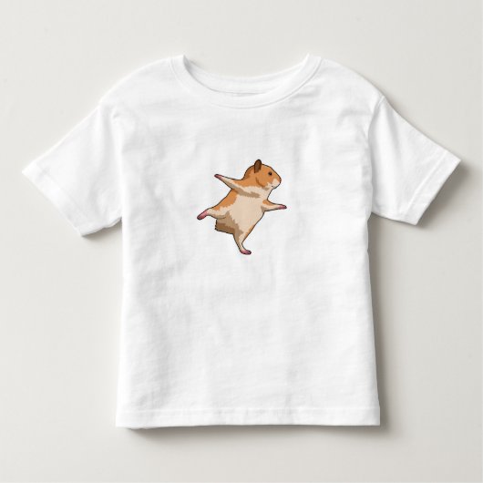 T-shirt Pour Les Tous Petits Hamster au Yoga Stretching Legs (Devant)