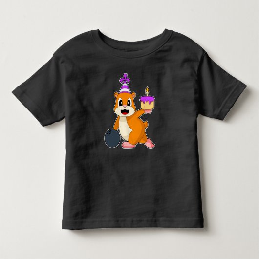 T-shirt Pour Les Tous Petits Hamster Birthday Bowling (Devant)