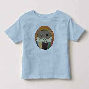 T-shirt Pour Les Tous Petits Hamster 🐹 mignon animal avec foulard rayé coloré