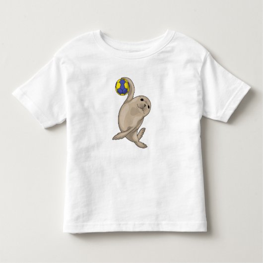 T-shirt Pour Les Tous Petits Handball joueur de phoque (Devant)