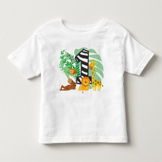 T-shirt Pour Les Tous Petits Happy First Birthday Baby! (Devant)