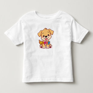 T-shirt Pour Les Tous Petits Happy Paws Puppy