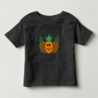 Happy Pineappy Design - Toddler Fine Jersey T-Shi