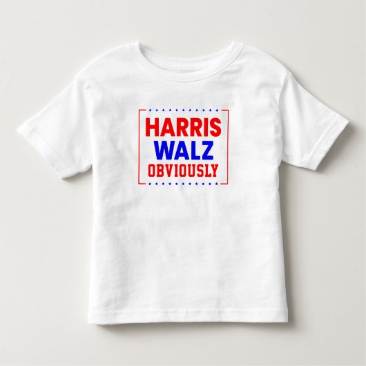 T-shirt Pour Les Tous Petits Harris Walz évidemment Kamala Harris pour le prési (Devant)