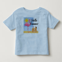 Hello Summer Pink Flamant rose Design - Toddler Fi