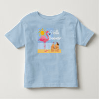 Hello Summer Pink Flamant rose Design - Toddler Fi