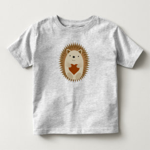 T-shirt Pour Les Tous Petits Hérisson de dessin adorable tenir un coeur