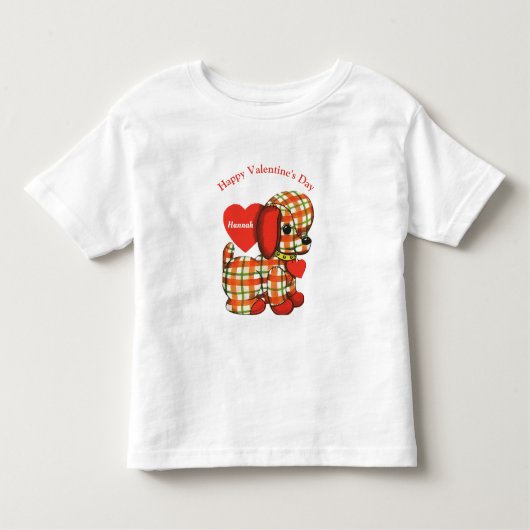 T-shirt Pour Les Tous Petits Heureuse Sainte-Valentin Toy Puppy (Devant)