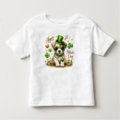 T-shirt Pour Les Tous Petits Heureux Chiot de la Saint Patrick (Devant)