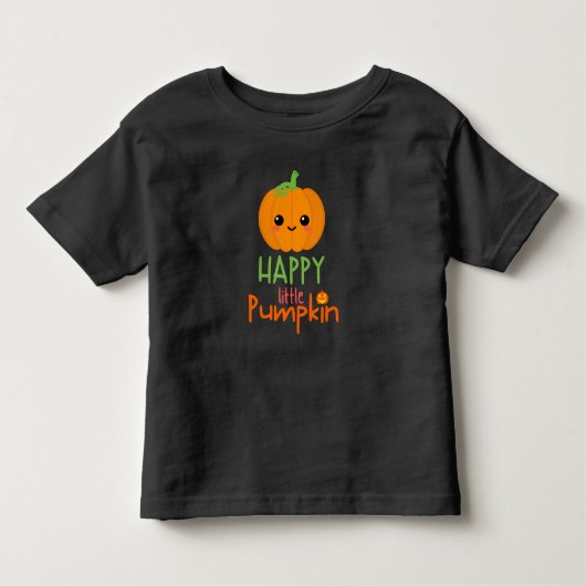 T-shirt Pour Les Tous Petits Heureux petit Citrouille (Devant)
