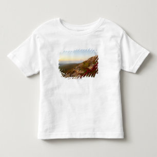 T-shirt Pour Les Tous Petits Hillside rocheux, fleurs rouges, parc national