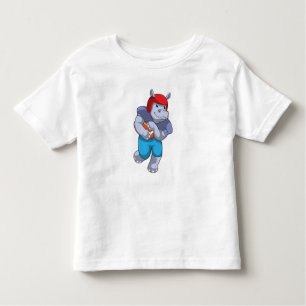 T-shirt Pour Les Tous Petits Hippo à Football Sports