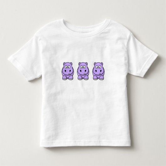 T-shirt Pour Les Tous Petits Hippo de lavande mignon (Devant)