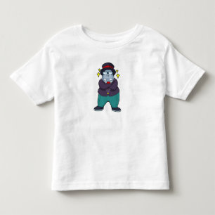 T-shirt Pour Les Tous Petits Hippo en marié avec costume.PNG