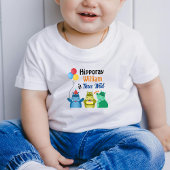 T-shirt Pour Les Tous Petits Hippo fête d'anniversaire mignon