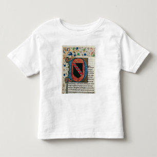 T-shirt Pour Les Tous Petits Historiated parafent "D" dépeignant le manteau de