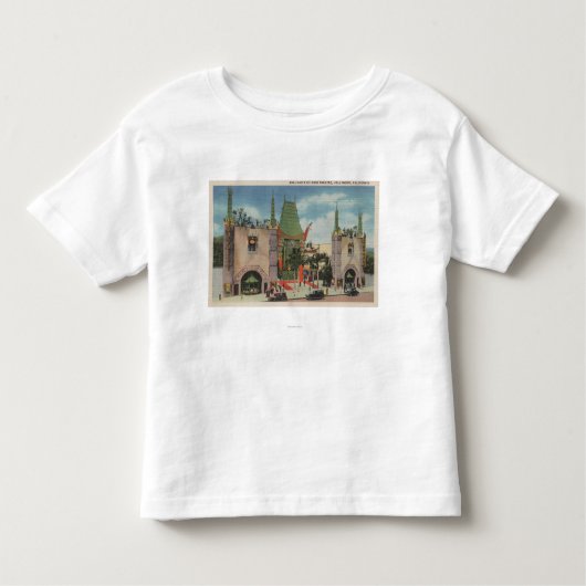 T-shirt Pour Les Tous Petits Hollywood, CAView du théâtre chinois de Grauman (Devant)