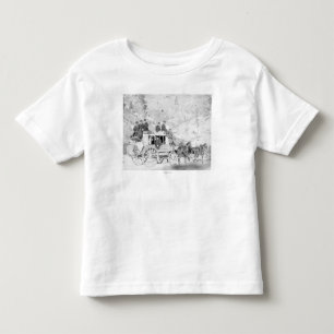 T-shirt Pour Les Tous Petits Hommes s'asseyant sur une photographie "de car de