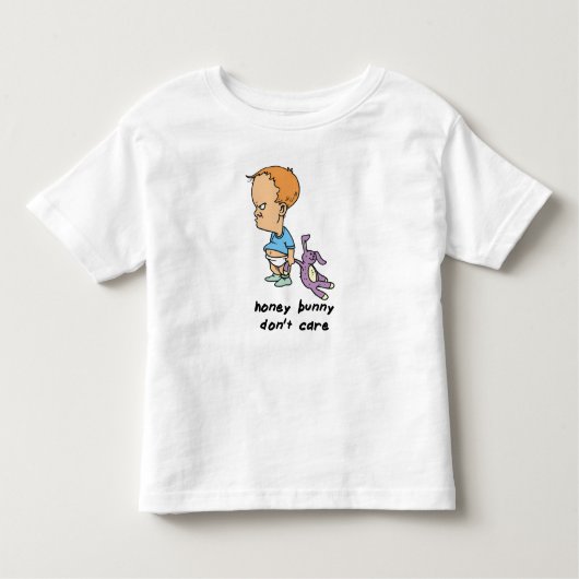 T-shirt Pour Les Tous Petits Honey Bunny S'en Fiche (Devant)