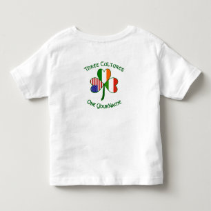 T-shirt Pour Les Tous Petits Hongrie Irlande États-Unis Trèfle Drapeau Personna