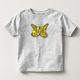 T-shirt Pour Les Tous Petits Hope Butterfly Inspirational Word Art Custom Shirt