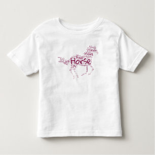 T-shirt Pour Les Tous Petits Horse Word Cloud Design unique en Maroon