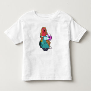 T-shirt Pour Les Tous Petits Hotdog en vélo avec Scooter.PNG