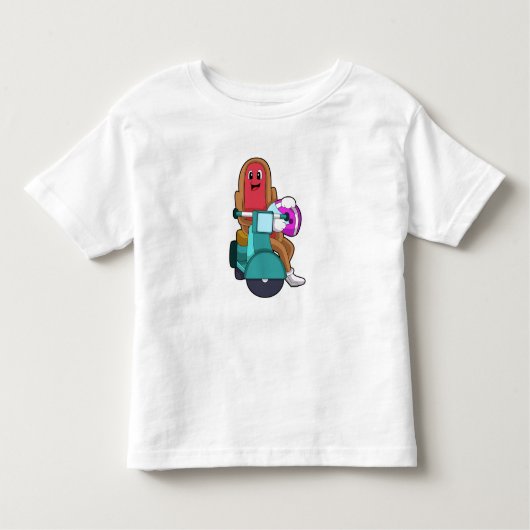 T-shirt Pour Les Tous Petits Hotdog en vélo avec Scooter.PNG (Devant)
