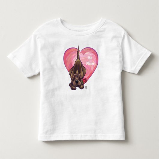 T-shirt Pour Les Tous Petits Hound Dog Valentine's Day (Devant)