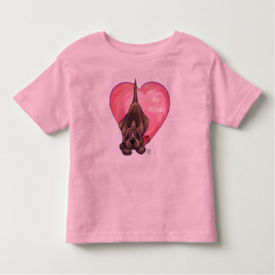 T-shirt Pour Les Tous Petits Hound Dog Valentine's Day