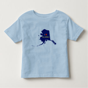 T-shirt Pour Les Tous Petits I Heart (Amour) Alaska