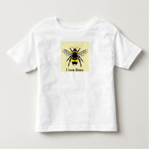 T-shirt Pour Les Tous Petits I love BEES - Faune - Nature - Insecte -