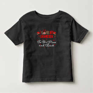 T-shirt Pour Les Tous Petits I Love My Grandson To The Moon and Back