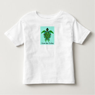 T-shirt Pour Les Tous Petits I love Sea TURTLES - Amoureux des animaux - Faune