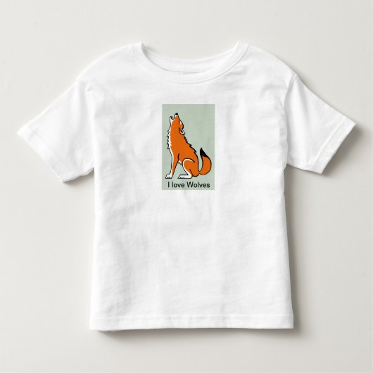 T-shirt Pour Les Tous Petits I love WOLVES - Graphique animal - faune (Devant)