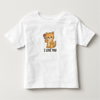 T-shirt Pour Les Tous Petits I Love You Kitten