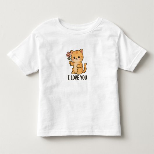 T-shirt Pour Les Tous Petits I Love You Kitten (Devant)