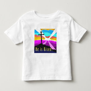 T-shirt Pour Les Tous Petits Il est conception chrétienne croisée levée de