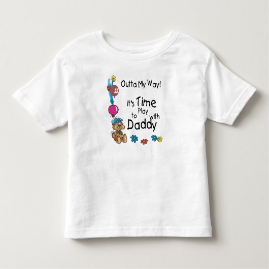 T-shirt Pour Les Tous Petits Il est temps de jouer avec Daddy2 (Devant)